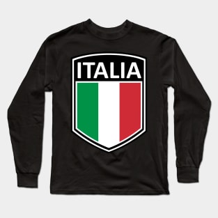 Flag Shield - Italia Long Sleeve T-Shirt